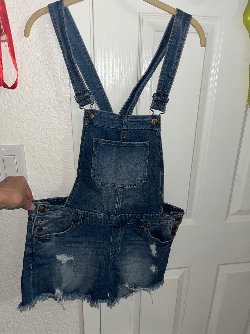 CP Jeans Denim Short Overalls - Blue